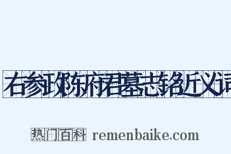 右参政陈府君墓志铭近义词是什么意思的图片